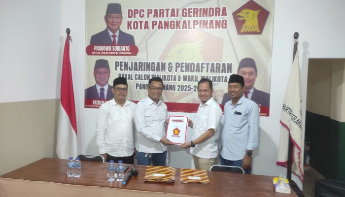 Mantap Maju Pilkada Ulang Kota Pangkalpinang, Dokter Hakim Kembali Ambil Formulir dari Partai Gerindra