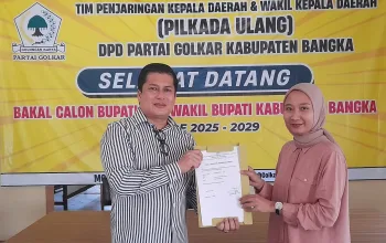 Ambil Formulir Pendaftaran Bacalon Bupati, Firmansyah Levi Komitmen Wujudkan Bangka Lebih Maju