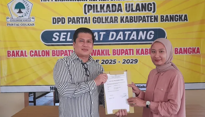 Ambil Formulir Pendaftaran Bacalon Bupati, Firmansyah Levi Komitmen Wujudkan Bangka Lebih Maju
