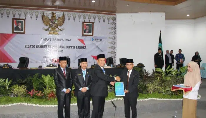 Pidato Perdana Ferry Insani di Paripurna DPRD Bangka, Tegaskan Visi “Bangka Harmoni” 2025–2030