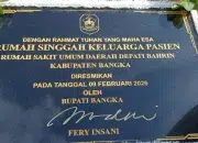 Bupati Bangka Resmikan Rumah Singgah Keluarga Pasien, Bukti Nyata Kepedulian untuk Masyarakat