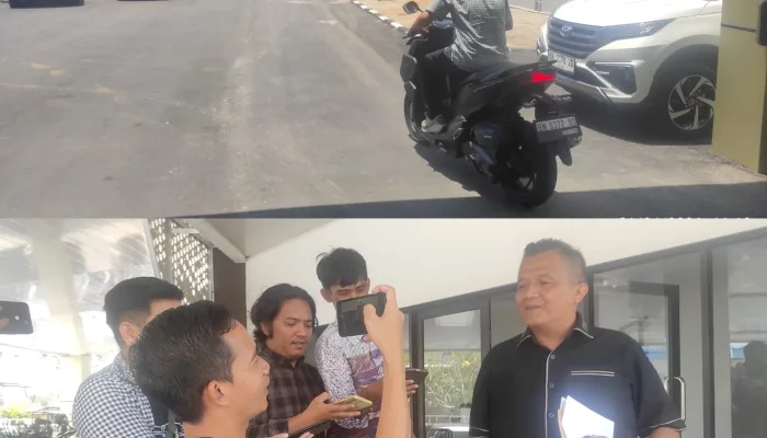 Enggan Dikonfirmasi Soal Panggilan Kejari, Asri Anggota DPRD Pangkalpinang ‘Tancap Gas’ Tinggalkan Wartawan