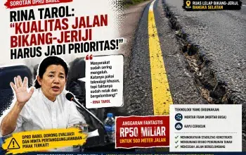 Rp50 Miliar untuk 500 Meter Jalan, Rina Tarol Soroti Kondisi Ruas Lelap Bikang–Jeriji yang Mulai Retak dan Bergelombang