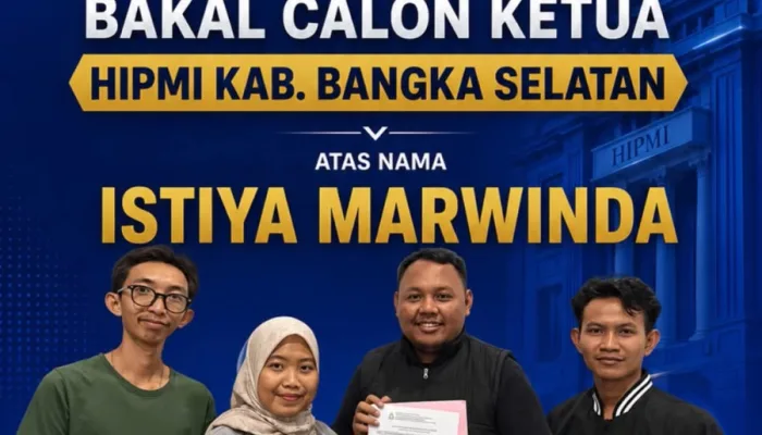 Istiya Marwinda Resmi Daftar Calon Ketua BPC HIPMI Bangka Selatan, Siap Ramaikan Bursa Muscab