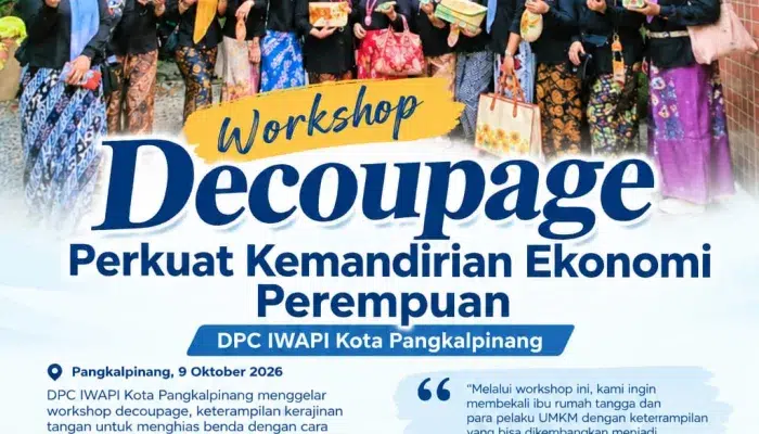 IWAPI Pangkalpinang Gelar Workshop Decoupage, Dorong Kreativitas dan Kemandirian Ekonomi Perempuan