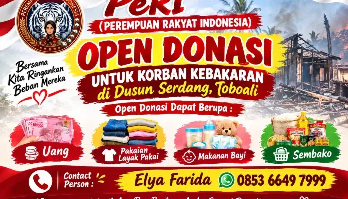 PeRI Buka Donasi untuk Korban Kebakaran di Bangka Selatan, Salurkan Bantuan Pakaian Layak Pakai